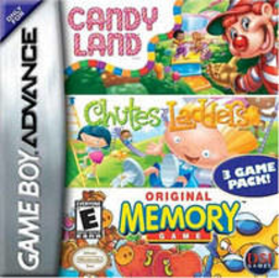 3 Game Pack! - Candy Land + Chutes and Ladders + Original Memory Game (USA) Cover