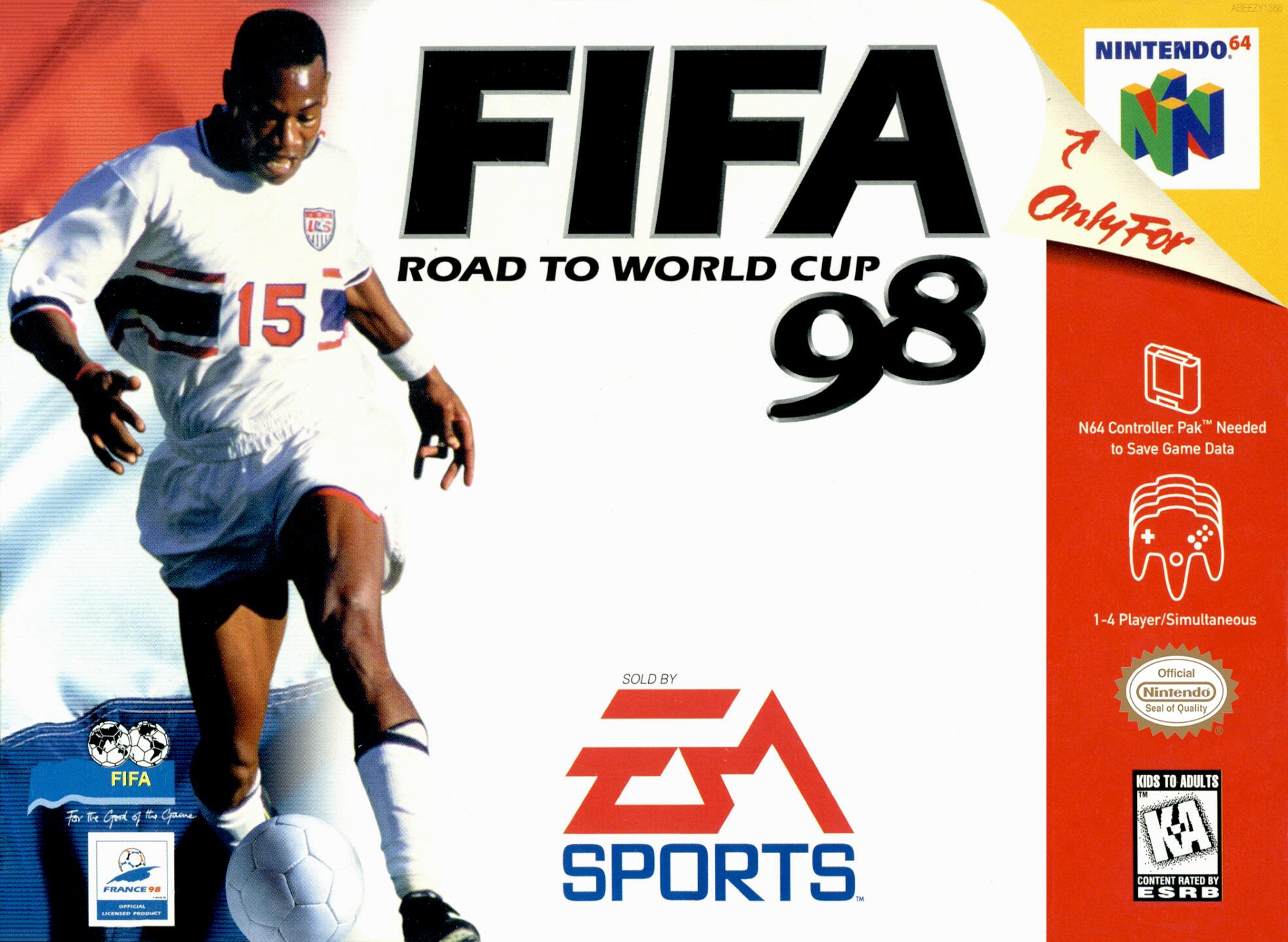 FIFA - Road to World Cup 98 (USA) (En,Fr,De,Es,It,Nl,Sv) Cover