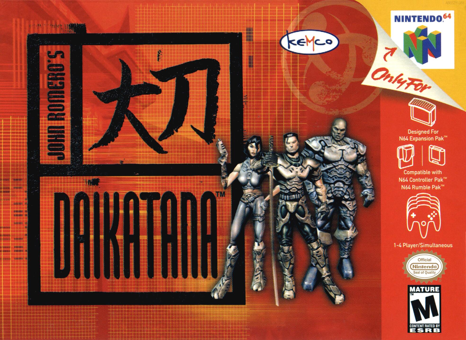 John Romero's Daikatana (USA) Cover