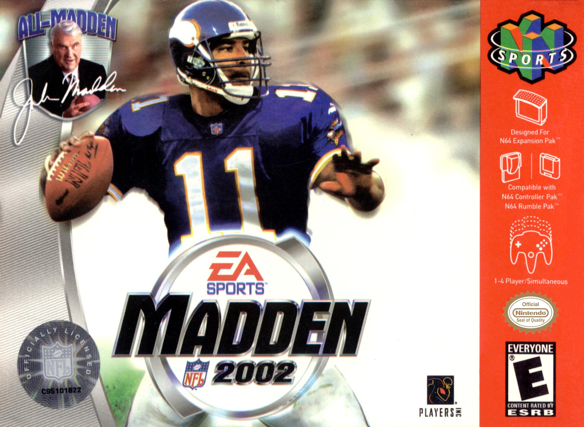 Madden NFL 2002 (USA) Cover