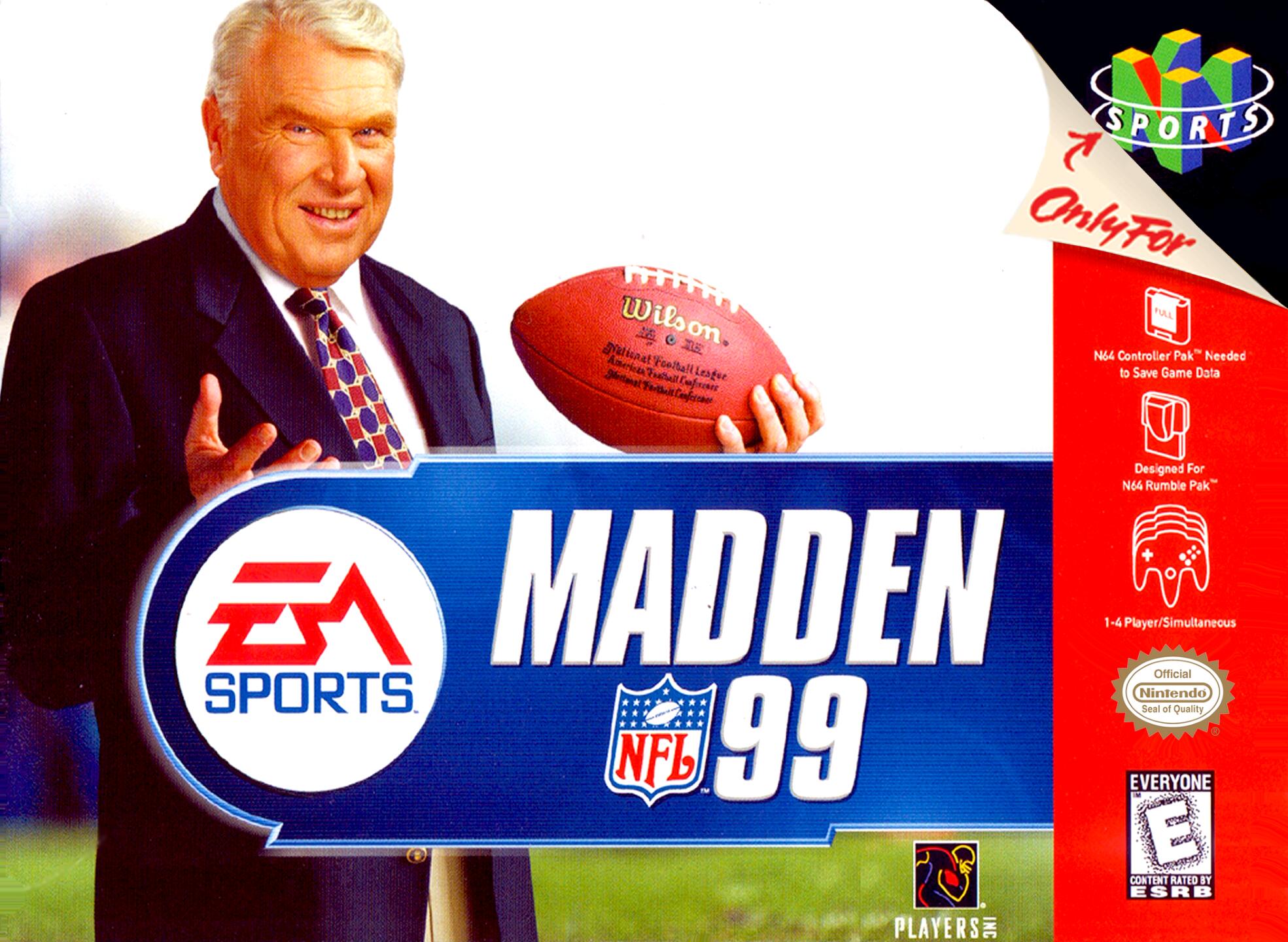 Madden NFL 99 (USA) (Rev 1) Cover