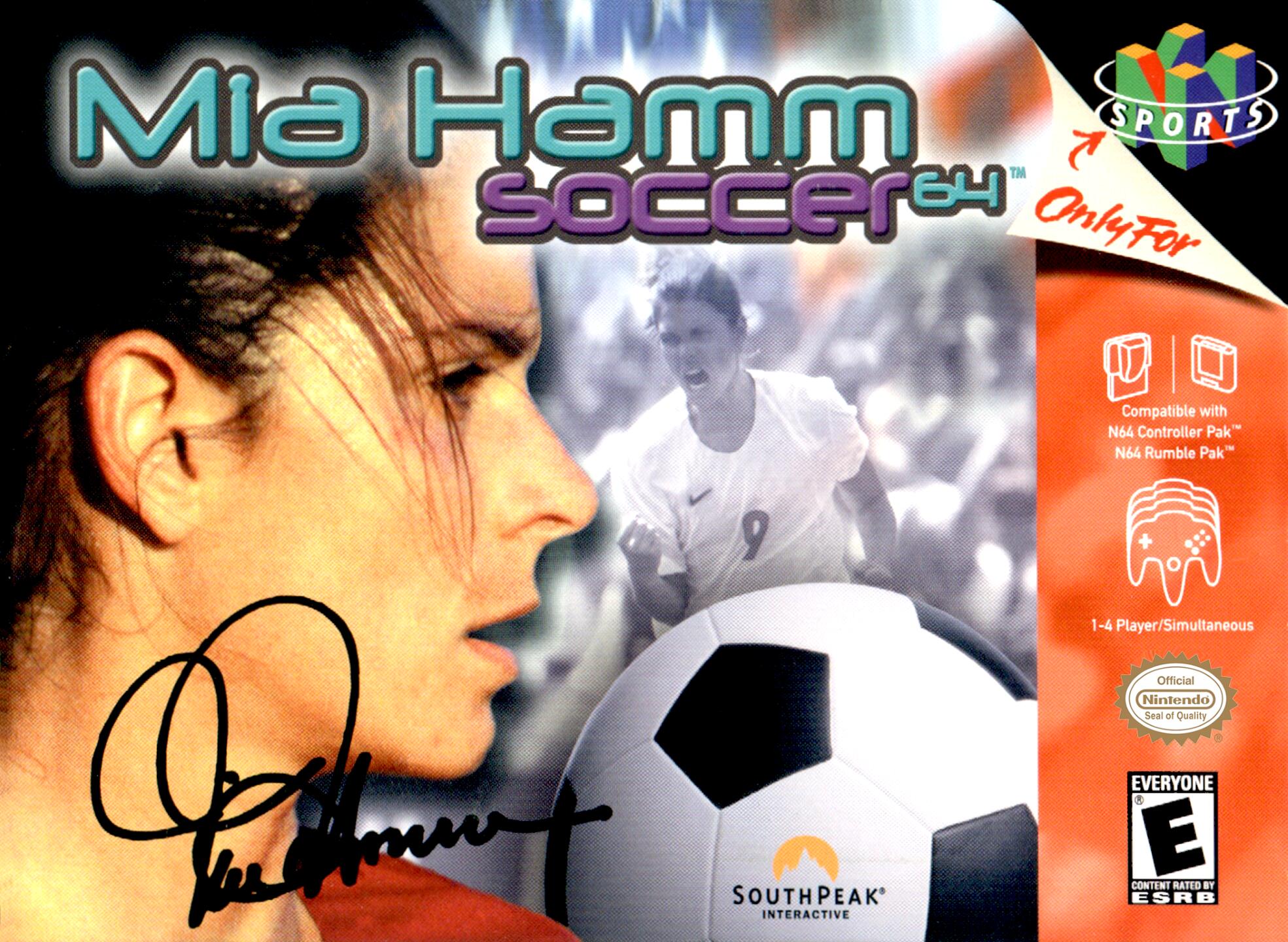 Mia Hamm Soccer 64 (USA) (En,Es) Cover