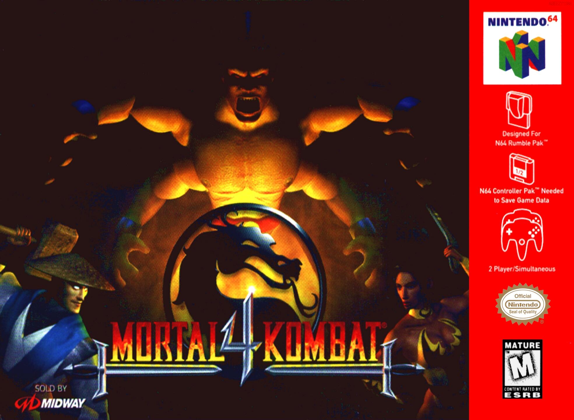 Mortal Kombat 4 (USA) Cover