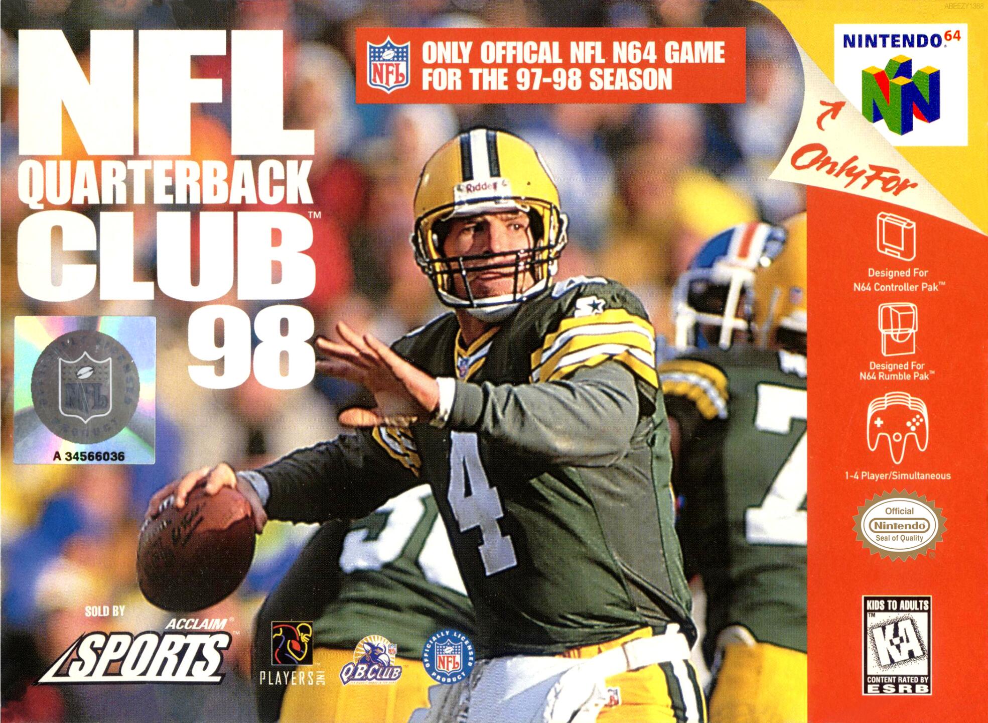 NFL Quarterback Club 98 (USA) Cover