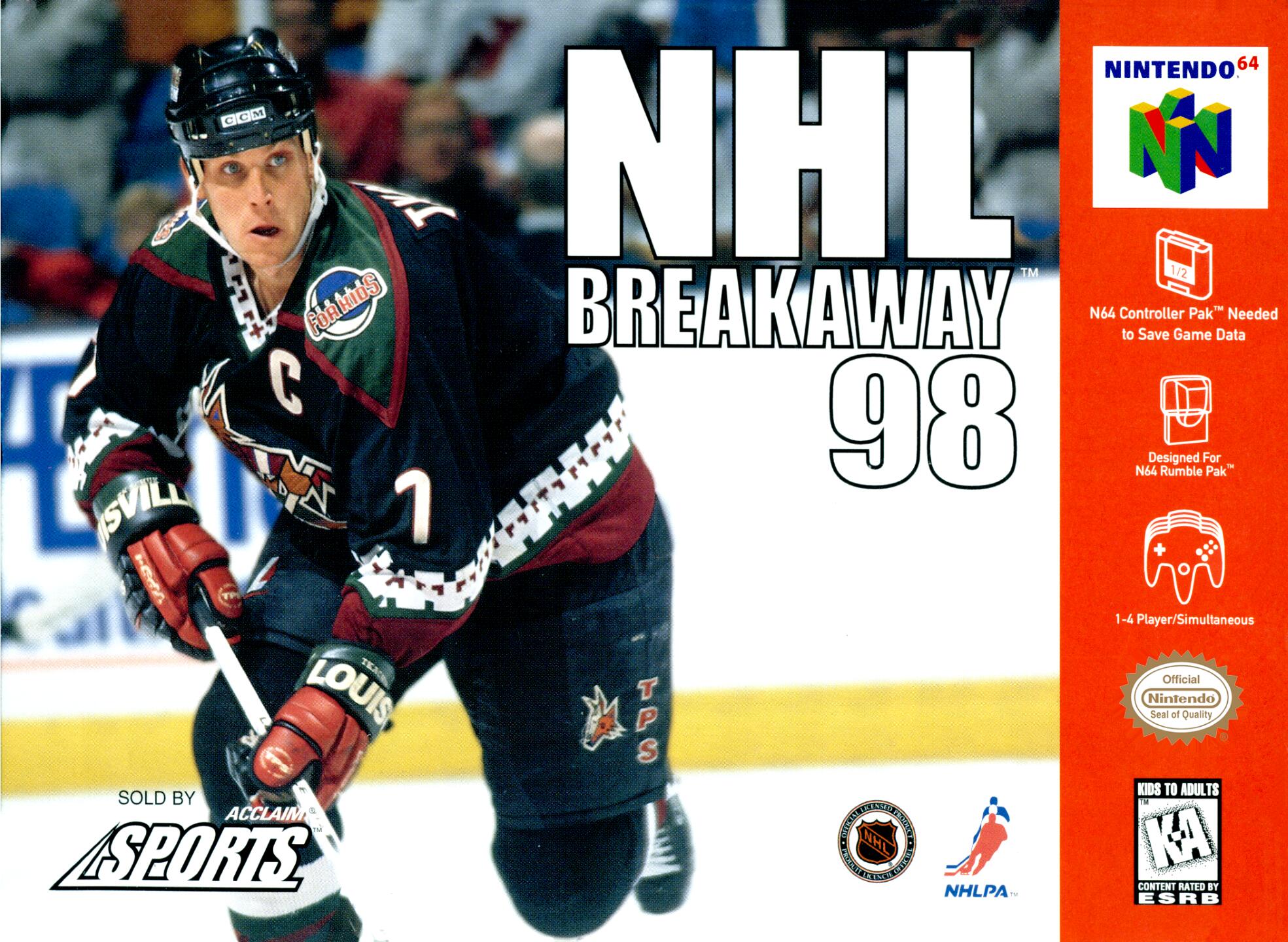 NHL Breakaway 98 (USA) Cover