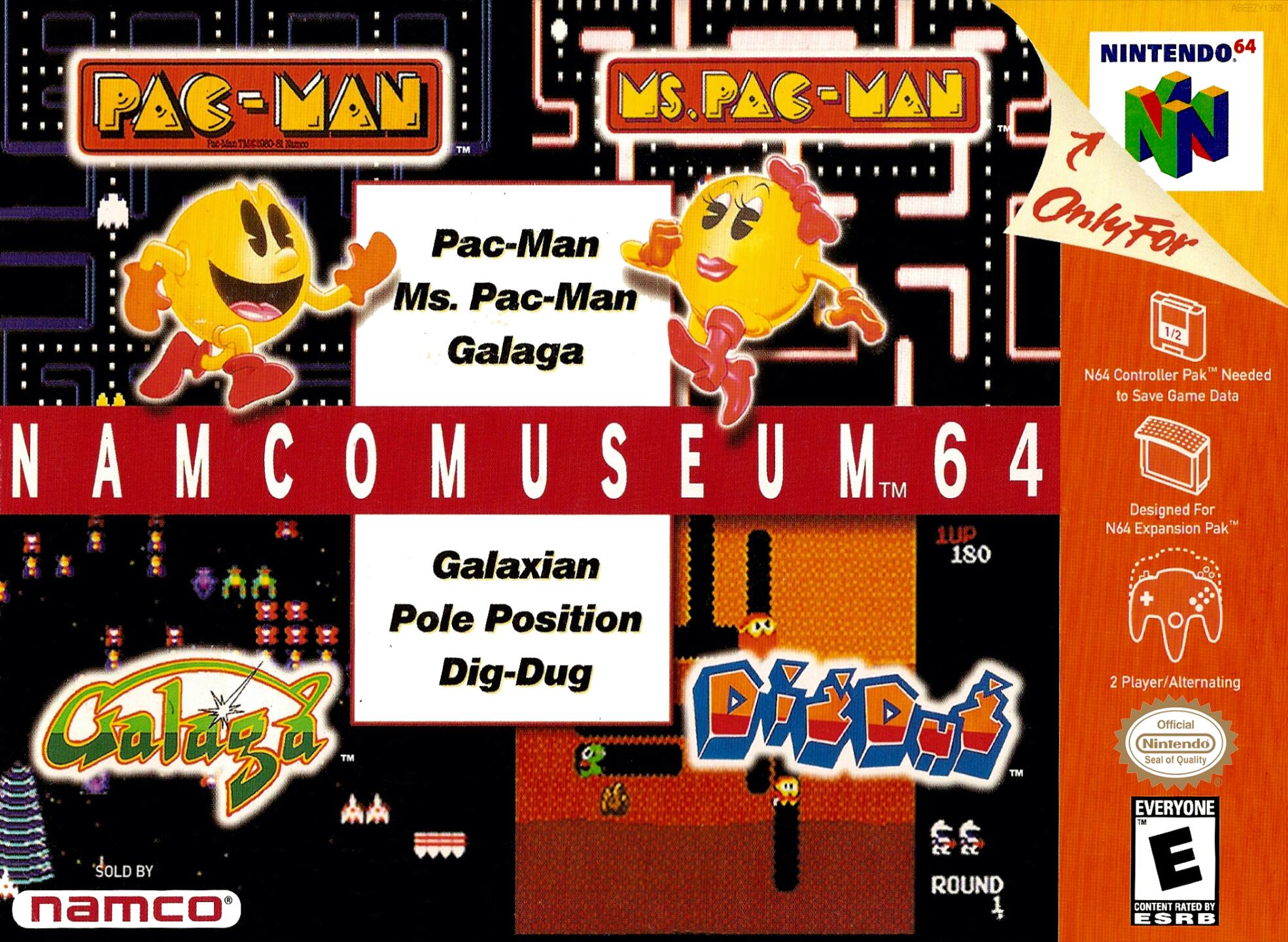 Namco Museum 64 (USA) Cover