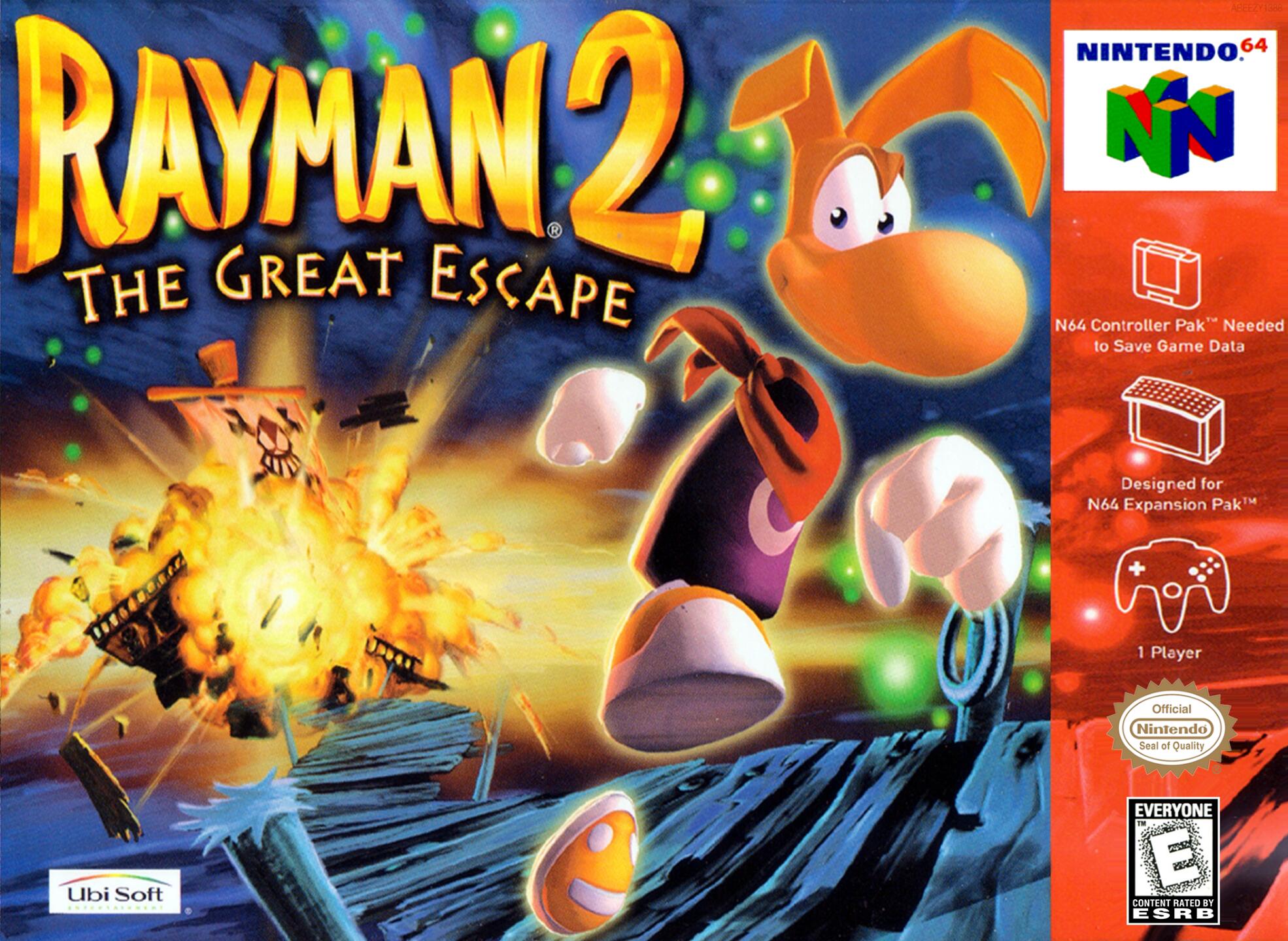 Rayman 2 - The Great Escape (USA) (En,Fr,De,Es,It) Cover