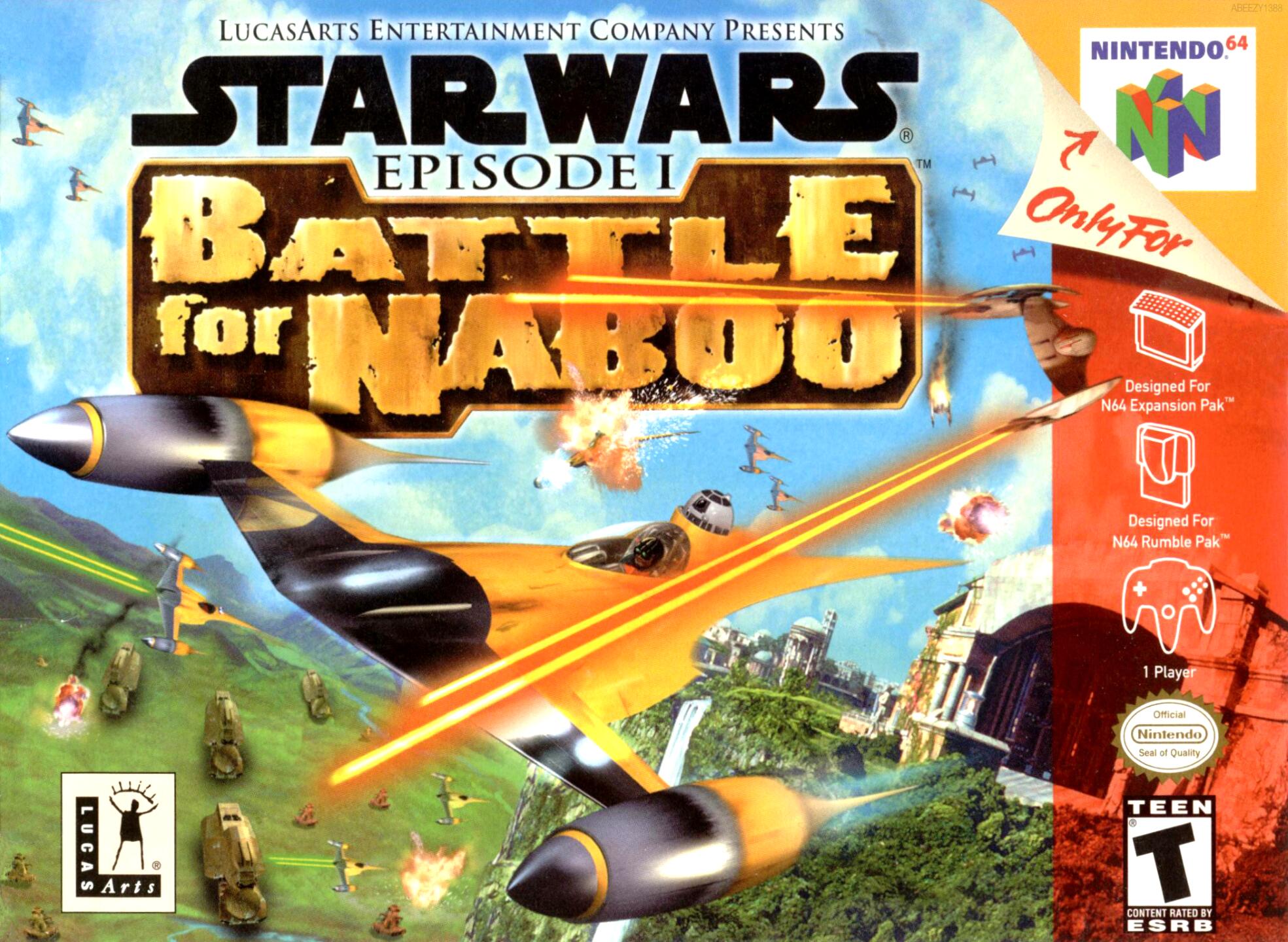 Star Wars Episode I - Battle for Naboo (USA) Cover