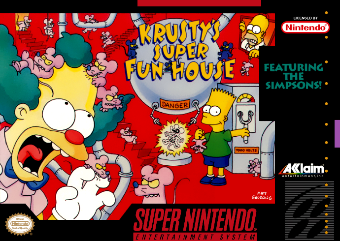 Krusty's Super Fun House (USA) (Rev 1) Cover