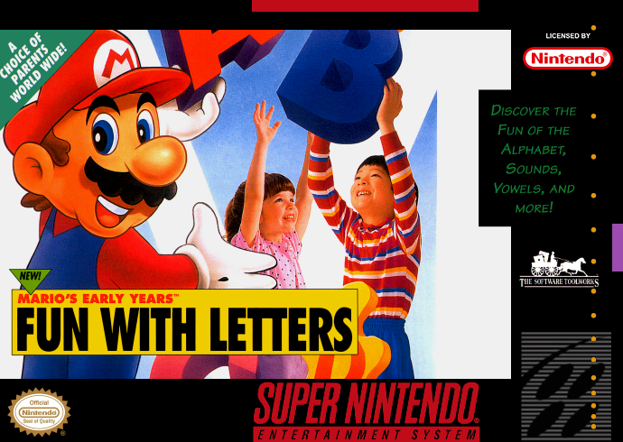 Mario's Early Years - Fun with Letters (USA) Cover