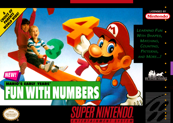 Mario's Early Years - Fun with Numbers (USA) Cover