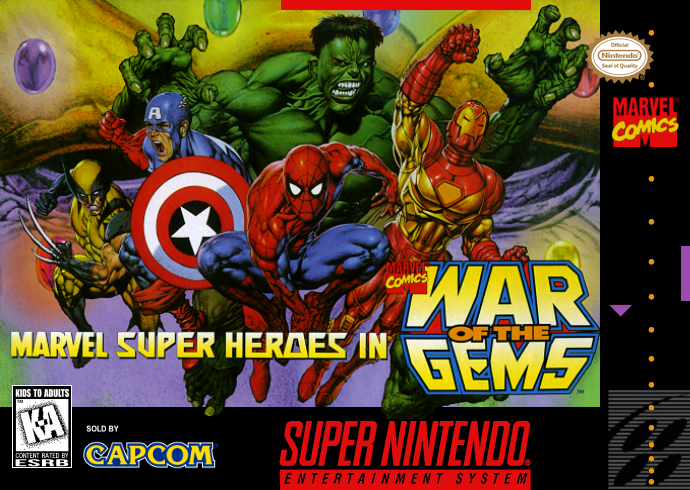 Marvel Super Heroes in War of the Gems (USA) Cover
