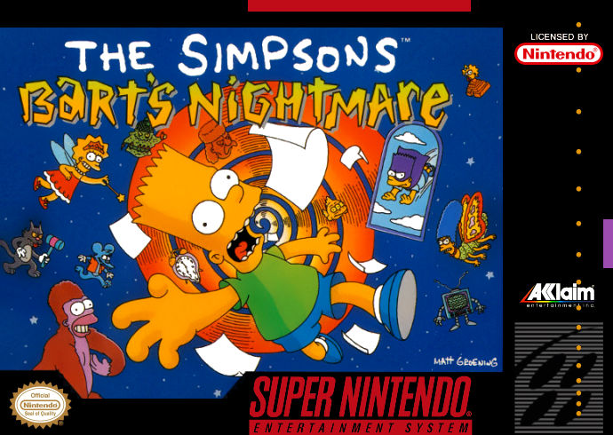 Simpsons, The - Bart's Nightmare (USA) Cover