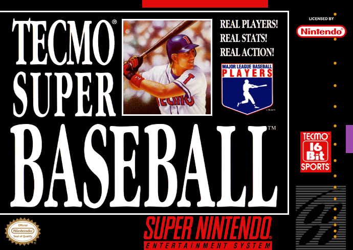 Tecmo Super Baseball (USA) Cover